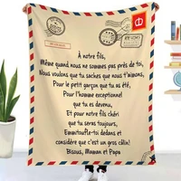 french letter to my daughterson bed blanket soft throw coral fleece winter blanket quilt bedspread picnic mat sofa cover