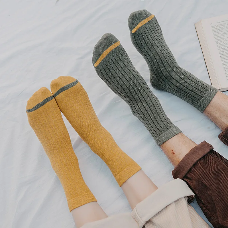 1 пар/лот осень Wintern для мужчин/для женщин средней длинны без пятки хлопковые
