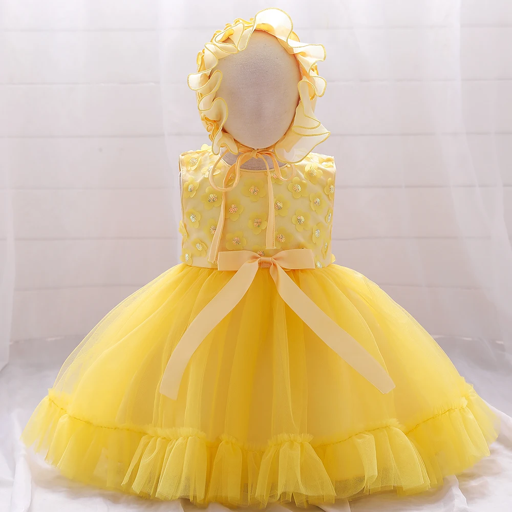

Send Hat Flower Infant Baby Girl Dress Lace Tutu Baptism Dresses For Girls 1st Year Birthday Party Wedding Baby Clothes