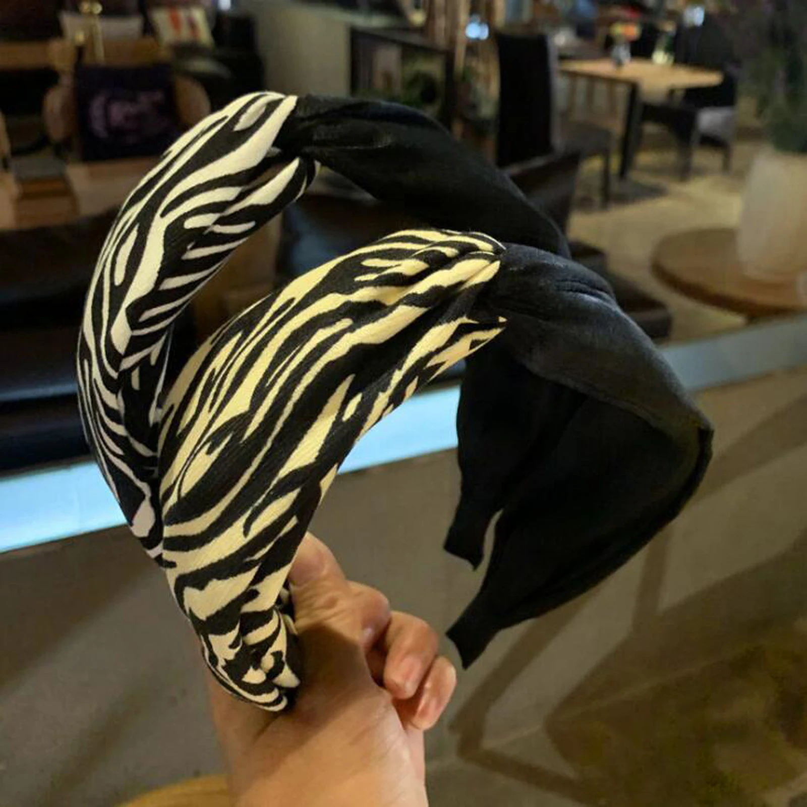 Повязка для волос женская леопардовая с большим бантом |