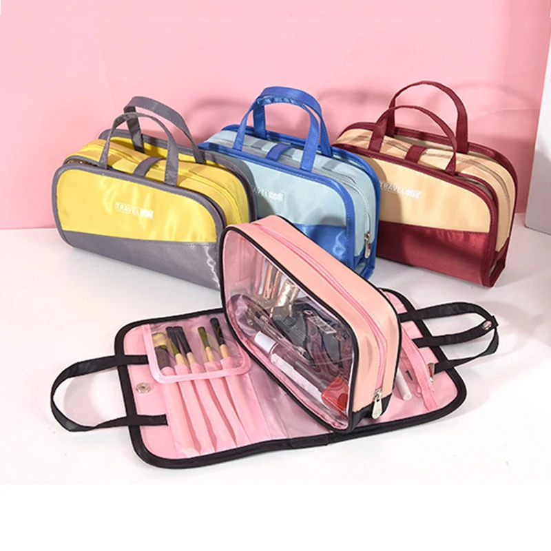 

Transparent Makeup Bag Women Cosmetic Bag Make Up Organizer Toiletry Bag Beauty Case Rushed Travel Wash Pouch Neceser Mujer
