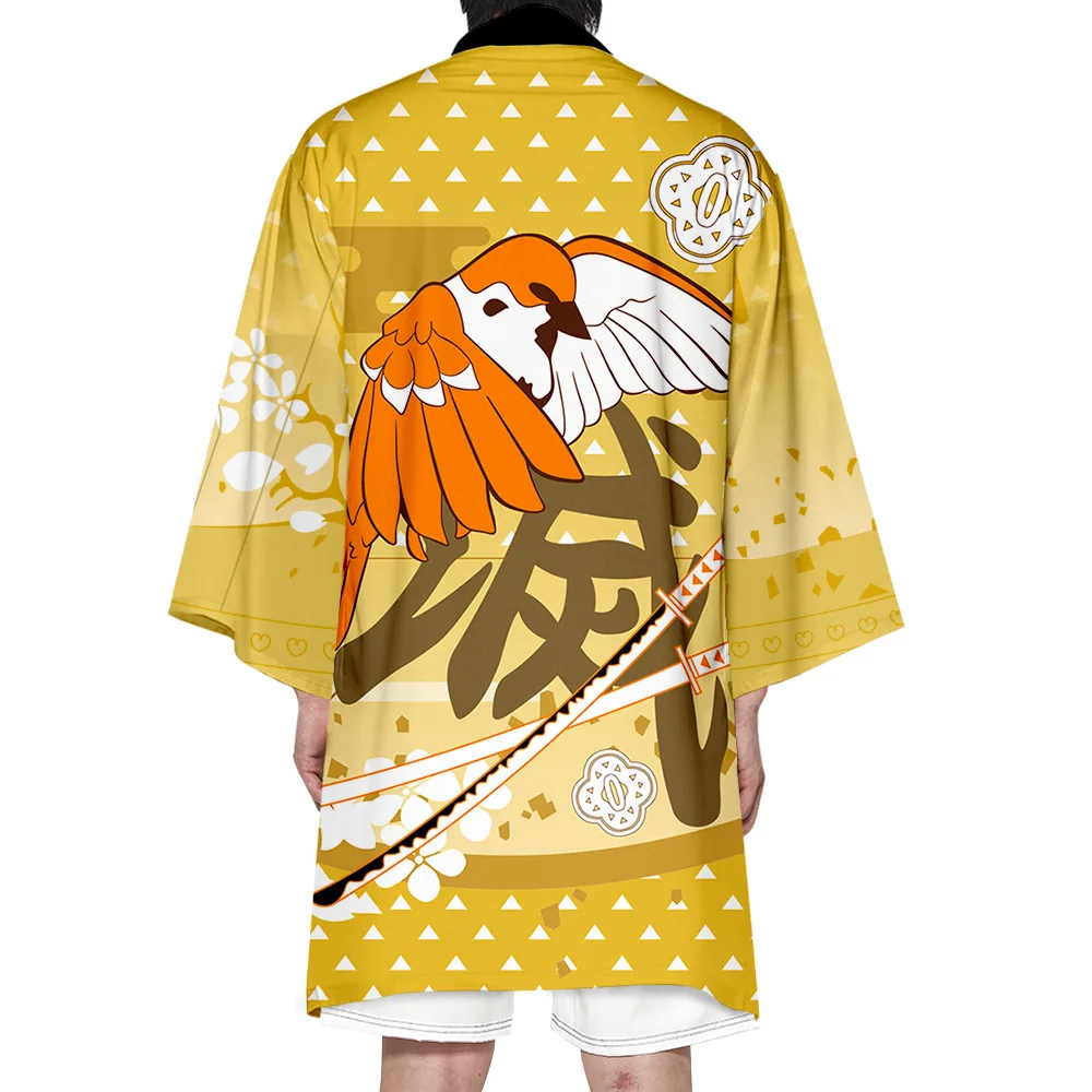 Extended Demon Slayer Cosplay Costumes Man/Woman Kimono Summer Casual Cool Streetwear Jackets Kimetsu No Yaiba Tanjiro |