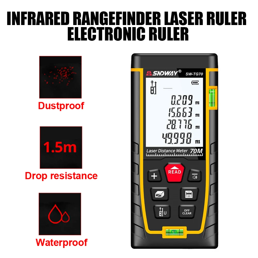 

SW-TG120 laser distance meter 120M 100M 70M 50M rangefinder trena laser tape range finder build measure device ruler test tool