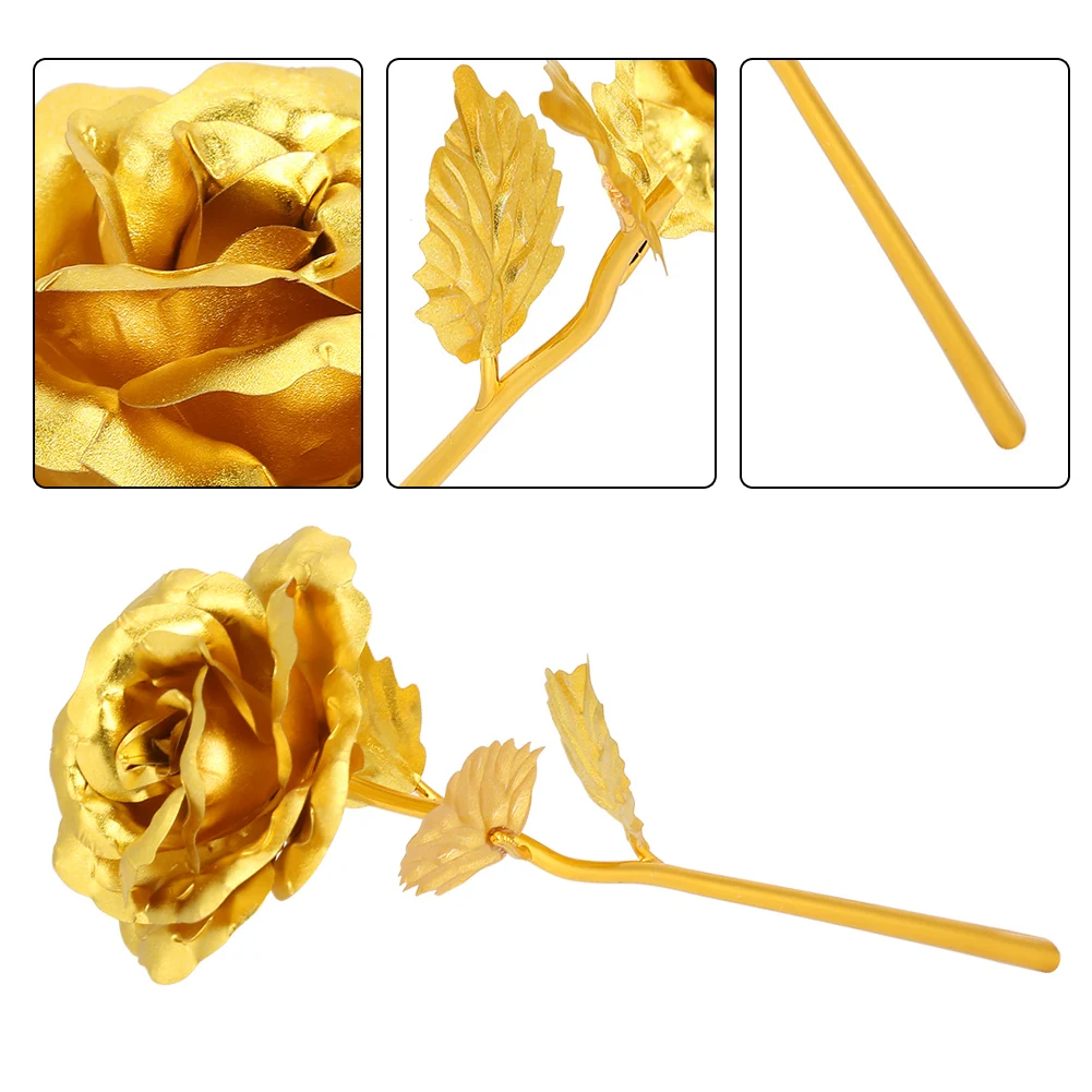 Коллекционный цветок из желтой золотой фольги 24 К уникальный подарок для девочек