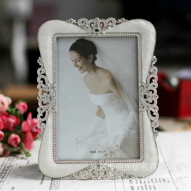 1 шт. металлическая фоторамка ретро свадебное платье со стразами фото платформа