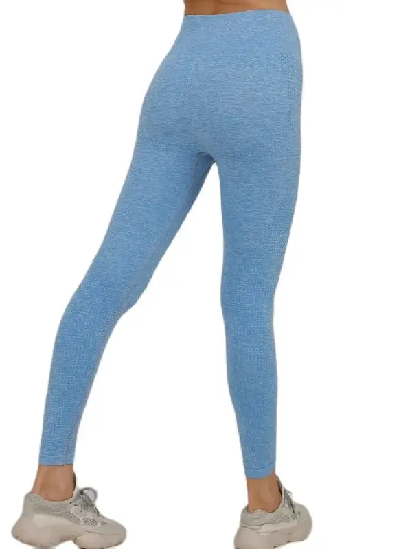 

Small dots jacquard seamless ninth leggings fitness body shaping pants