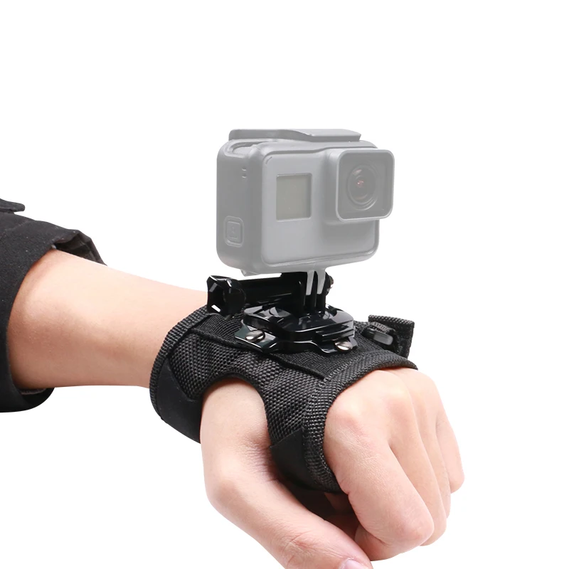 Glove Wrist Band 360 Degree Swivel Rotation Hand Strap Belt Tripod Mount GoPro Hero 10 9 8 7 6 5 Yi Sjcam Eken Go Pro Accessory