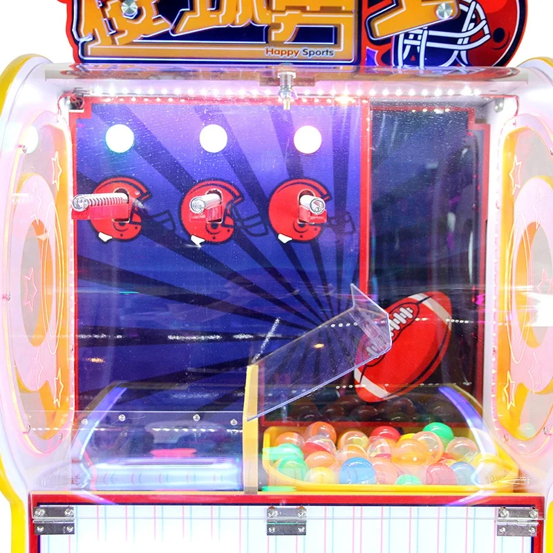 Счастливые спортивные развлекательные игры зоны дети ловят мяч аркадные лотерея