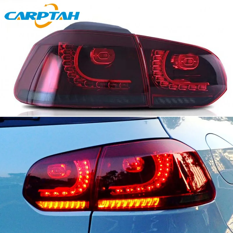 

For Volkswagen VW Golf 6 2009-2013 MK6 R20 LED Car Taillight Tail Lights Rear Fog Lamp Dynamic Turn Signal Reverse Brake Light