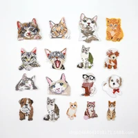100pcslot embroidery patch cat dog pocket animals clothing decoration sewing accessories craft diy iron heat transfer applique