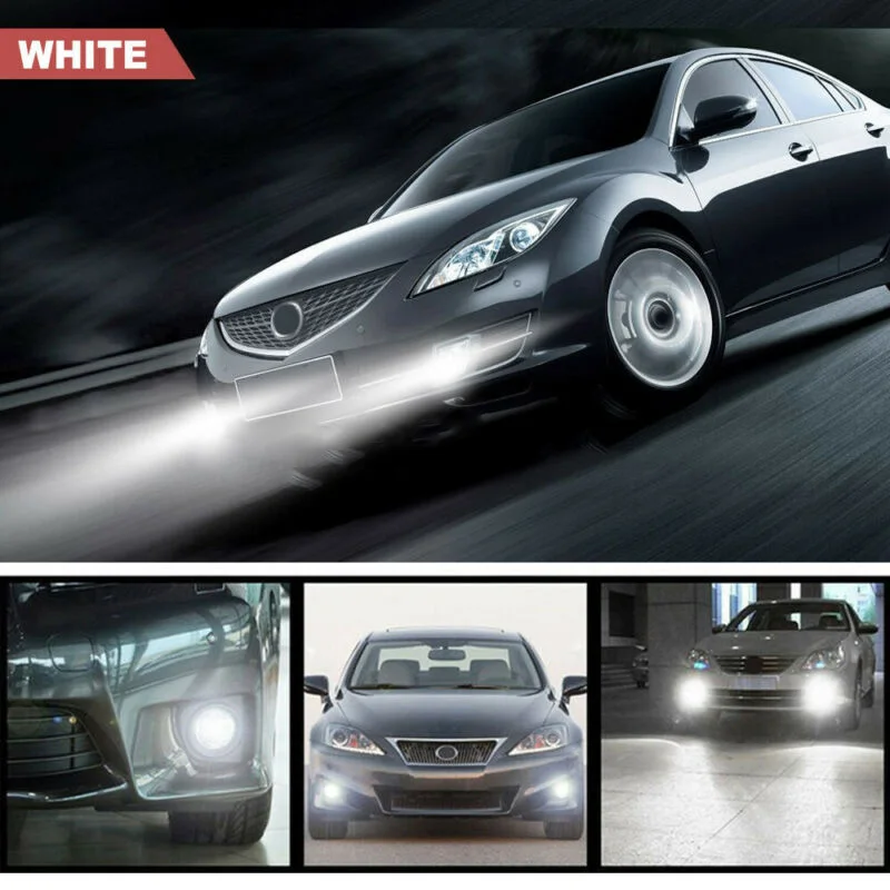 

Set LED Headlights Waterproof White 6000K 8000LM Auto Parts Replacement
