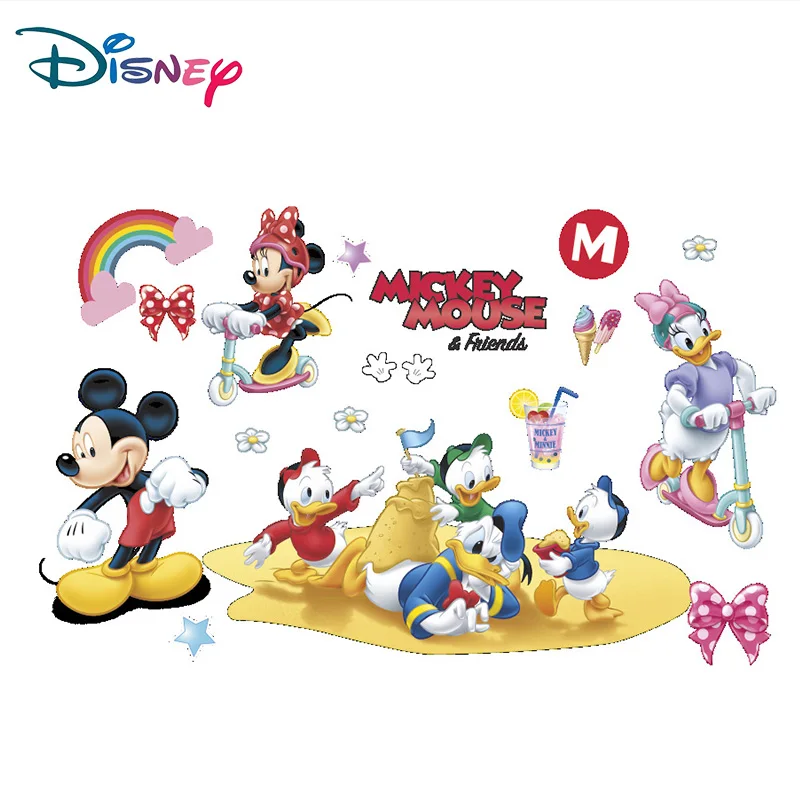 Дисней Дети DIY стикер Микки головоломка детская комната украшение Минни Дейзи