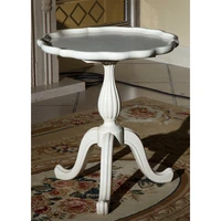 Living Room white Small Round Coffee End Table solid wood Side Table Stolik z litego drewna stolik GH141