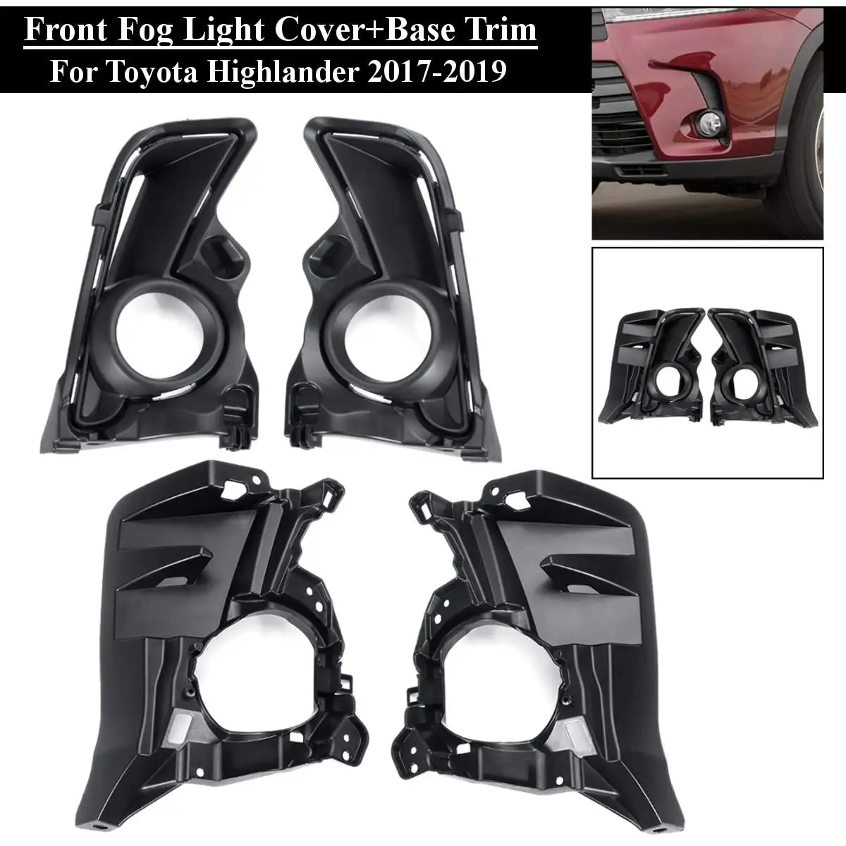 4 шт./комплект Автомобильные противотуманные фасветильник передняя крышка