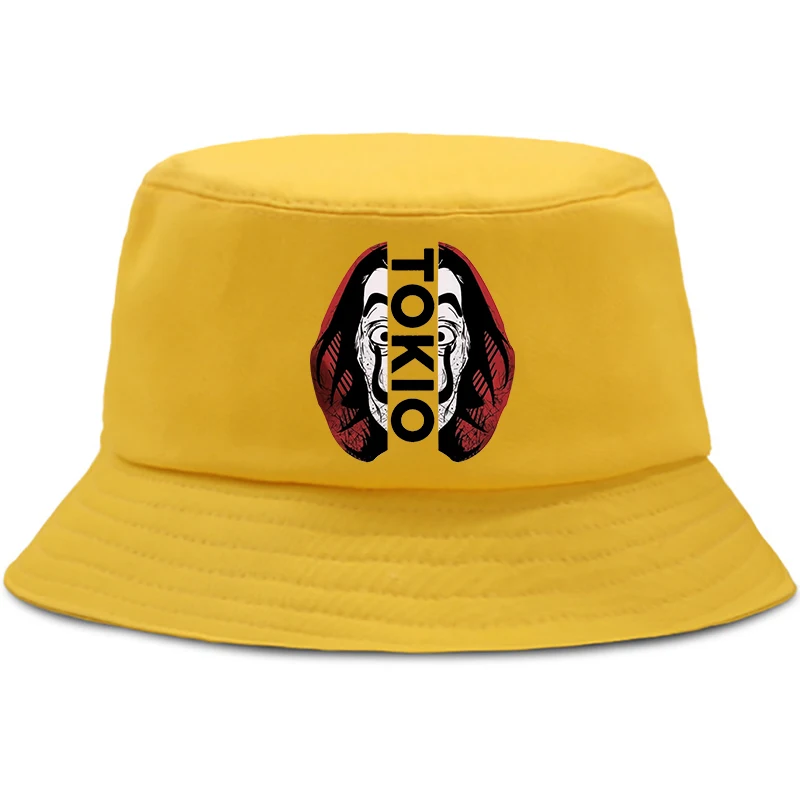 

La Casa De Papel Summer Hat Women Men Panama Bucket Cap The Design Flat Visor Bucket Hat Fisherman Hat