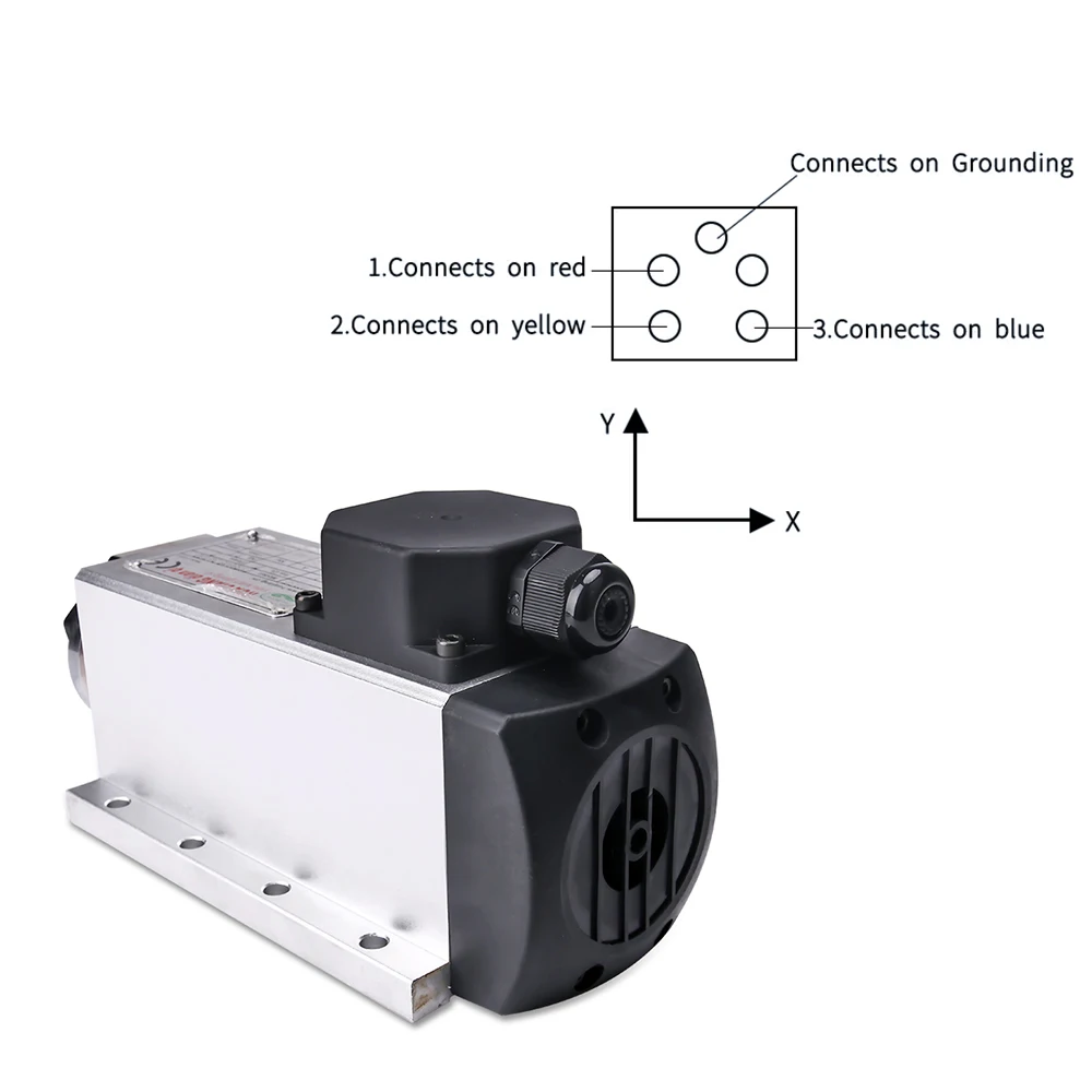 Шпиндель с воздушным охлаждением двигатель шпинделя 1 5 кВт|Шпиндель станка| |