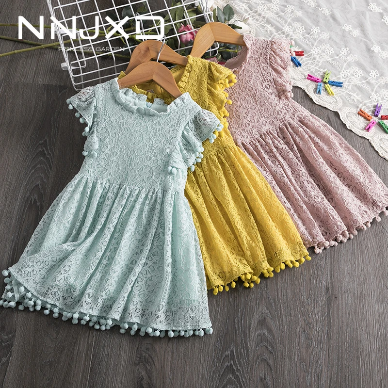 Платье для девочек 3-8 лет с коротким рукавом круглым вырезом | Детская одежда и