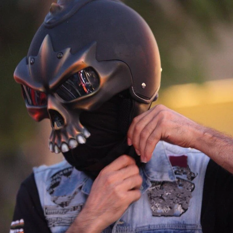 Маска скелета шлем черепа мотоциклетный летний полушлем из АБС-пластика защита