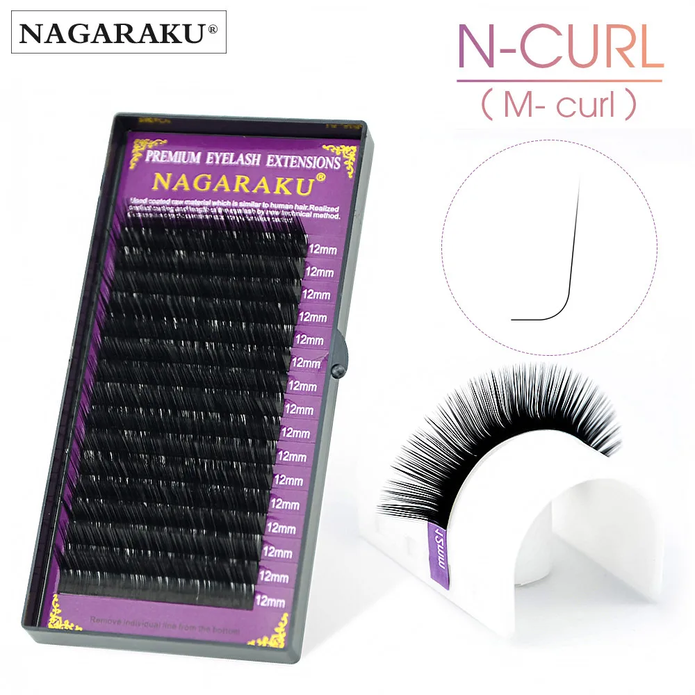 Ресницы NAGARAKU для наращивания LC LD N curl M Curl норковые индивидуальные магнитные