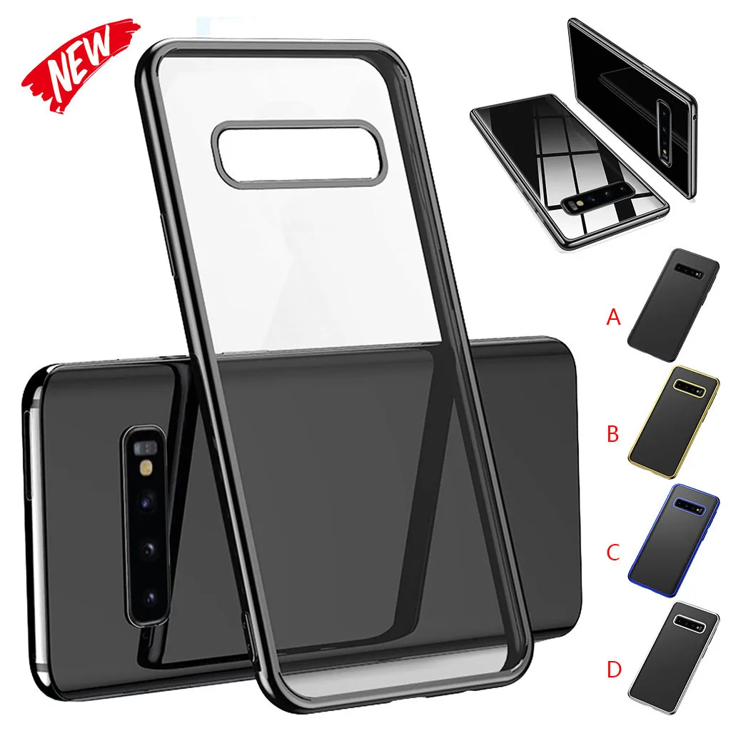 Для Samsung S10 Plus ударопрочный бампер прозрачный силиконовый чехол для телефона