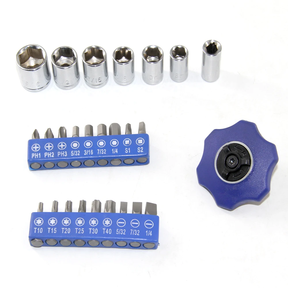 26 шт 1/4in. Привод Палм Трещотка для шлица звездочка Набор торцевых гаечных ключей
