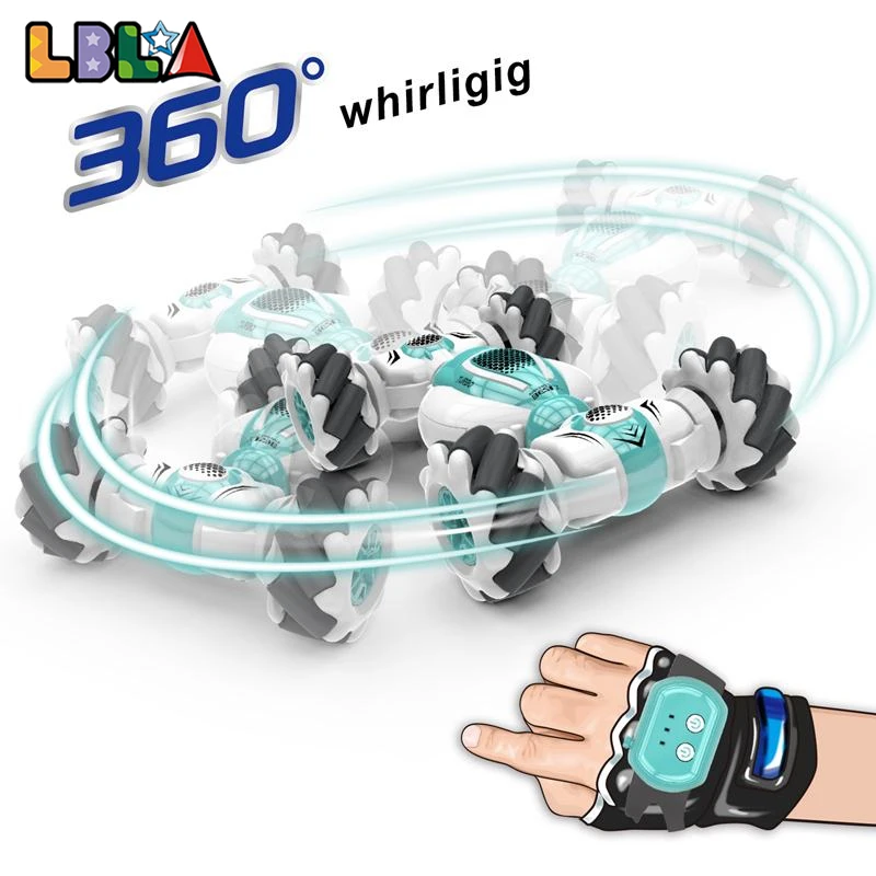 

LBLA 2.4G Mini Remote Control RC Car Roll Rotary Double-Side Stunt Gesture Induction Twisting Drift Off-Road Dancing Driving Car
