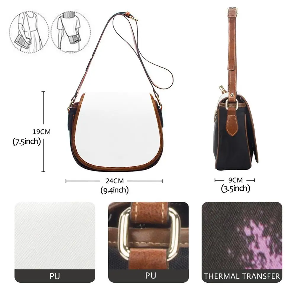 Модные женские маленькие сумки-седло Coloranimal классические сумки-Кроссбоди из