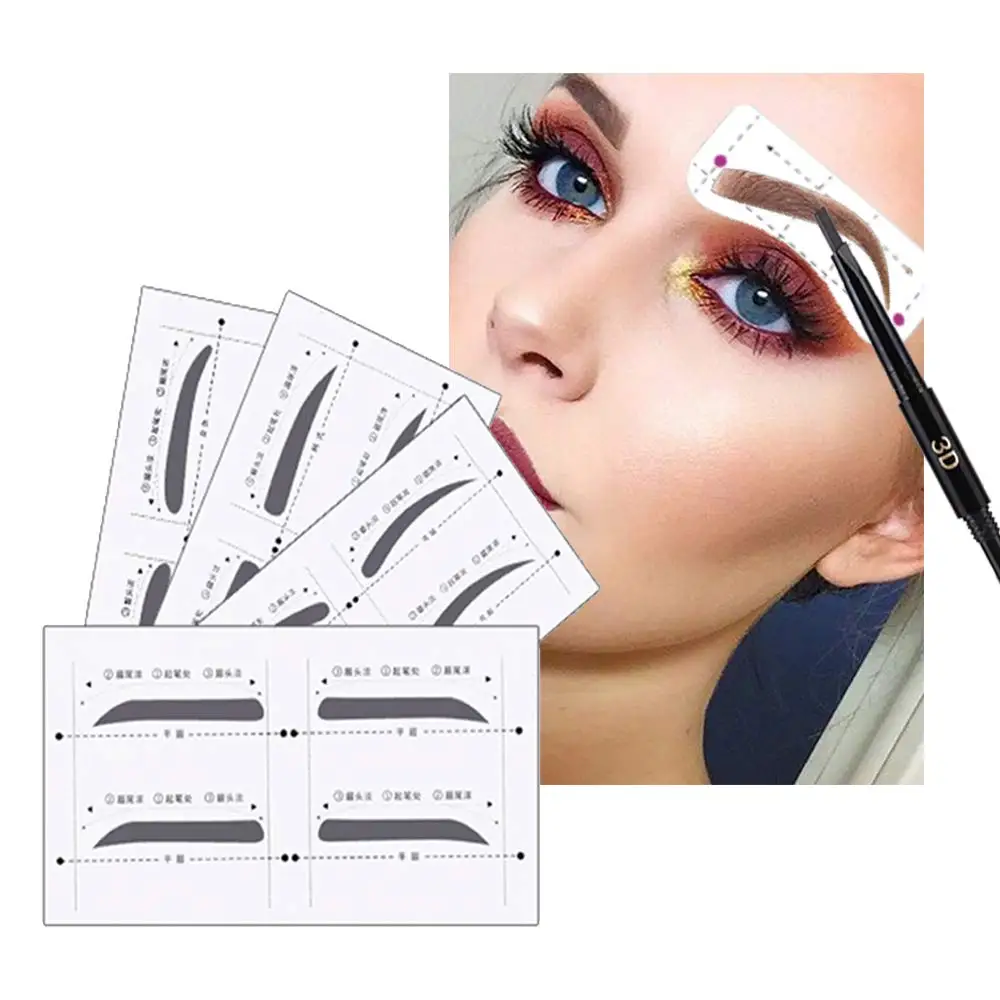 24 пары 12 стилей уход набор трафаретов для бровей Макияж инструменты DIY Красота