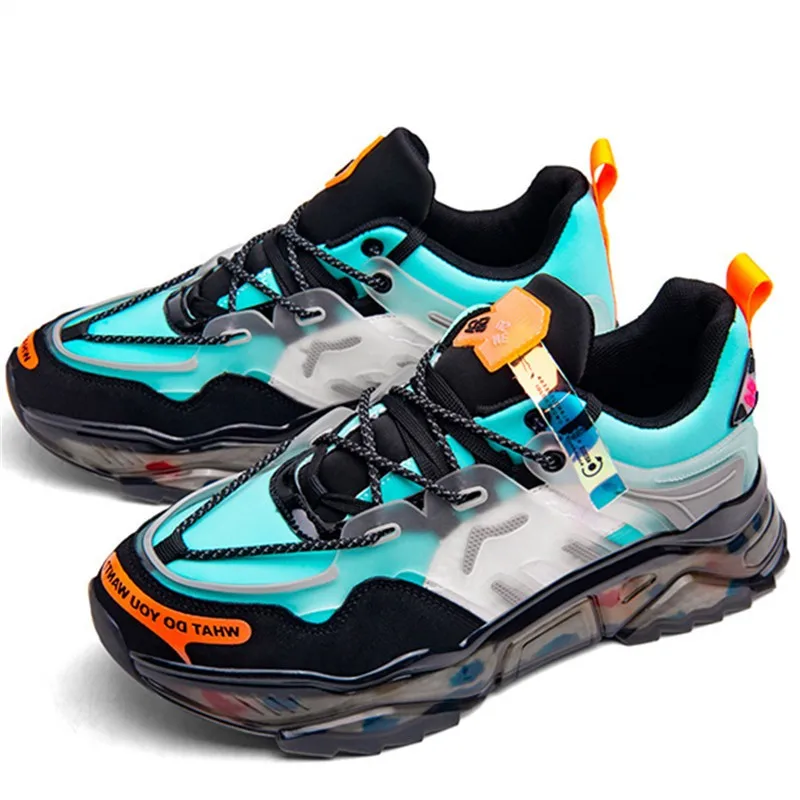 

RASMEUP 2020 Mesh Men's Flat Sneakers Fashion Brand Breathable Men Shoes Casual Comfortable Man Chunky Sneakers Plus Sizes 39-45