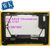 for asus chromebook flip c101 c101pa 10 1 inch lcd display with touch screen digitizer assembly replacement parts