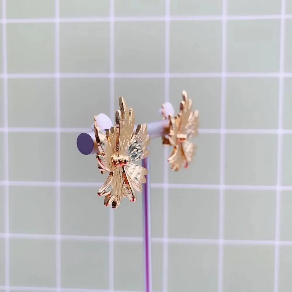 GOLD EARRINGS FASHION JEWELRY WEDDING PARTY GIFTS FEMALE ACCESSORIES GOOD QUALITY | Clip Earrings