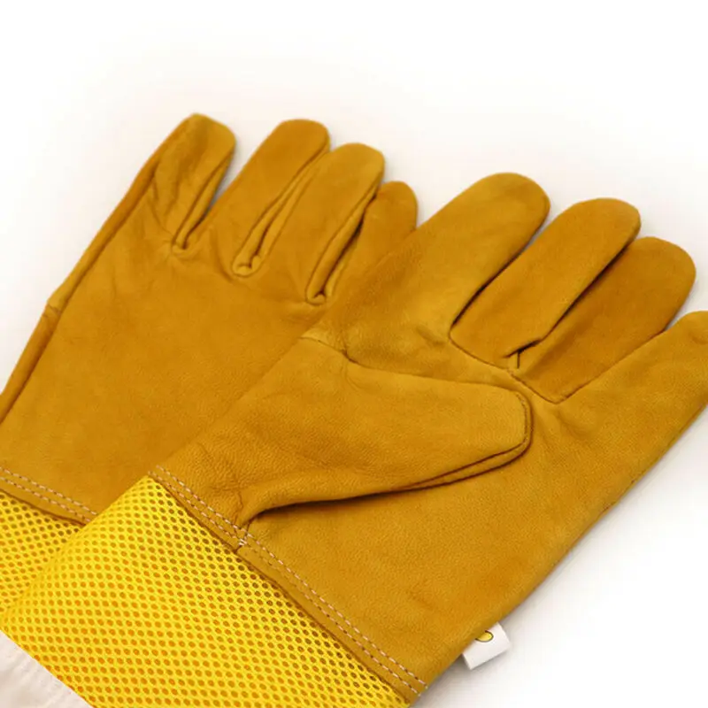 

New Beekeeping Gloves Goatskin Bee Keeping With Vented Beekeeper Long Sleeves