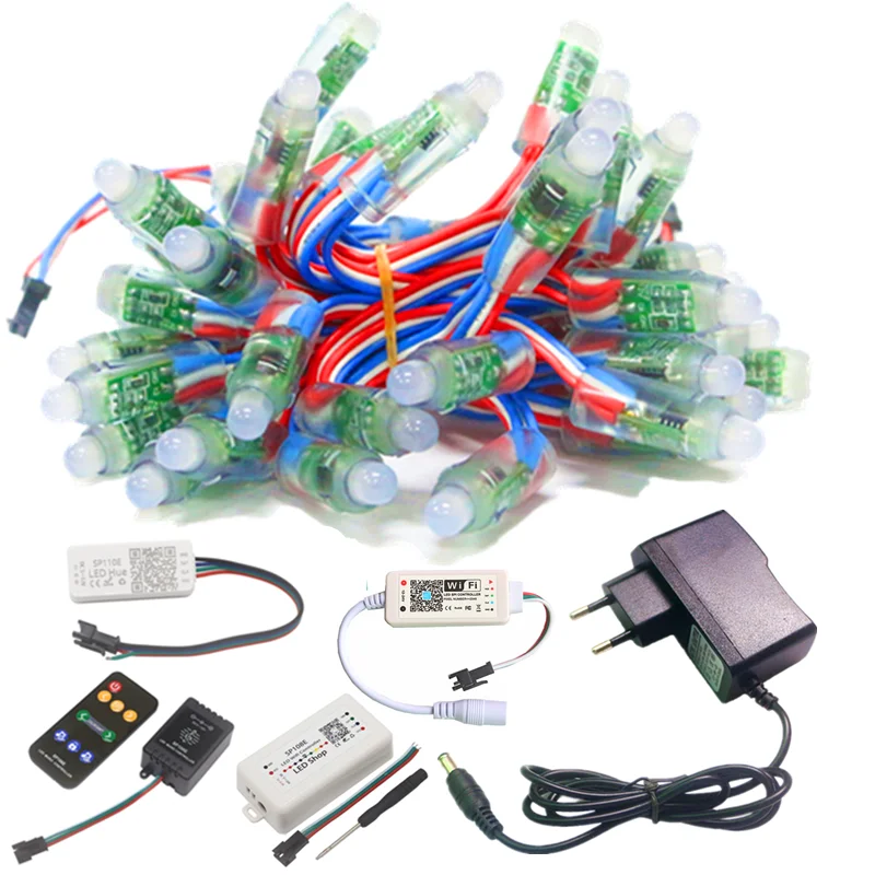 1 комплект DC 5 В WS2811 полноцветный 50 диодов IP68 водонепроницаемый RGB пиксельный