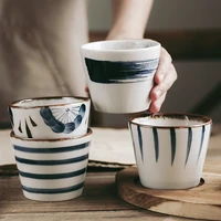 ceramic retro coffee mug vintage water cup teacup tableware japanese style tea bowl drinkware accessories