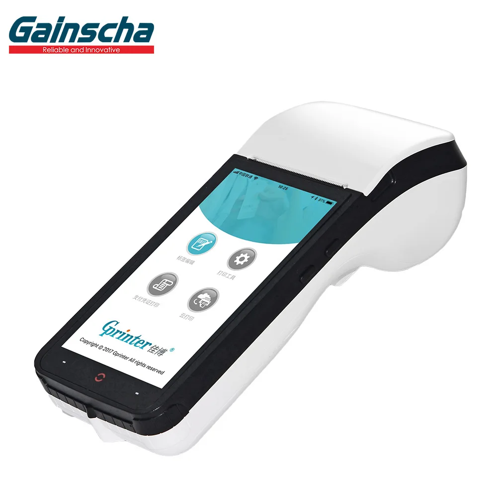 Gainscha ручной принтер с сенсорным экраном на базе Android устройство для печати