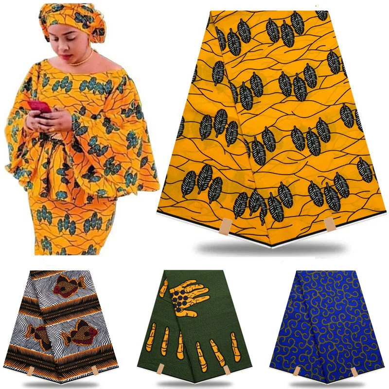 2021 Новое поступление настоящий воск в африканском стиле Анкара Гана 6 ярдов