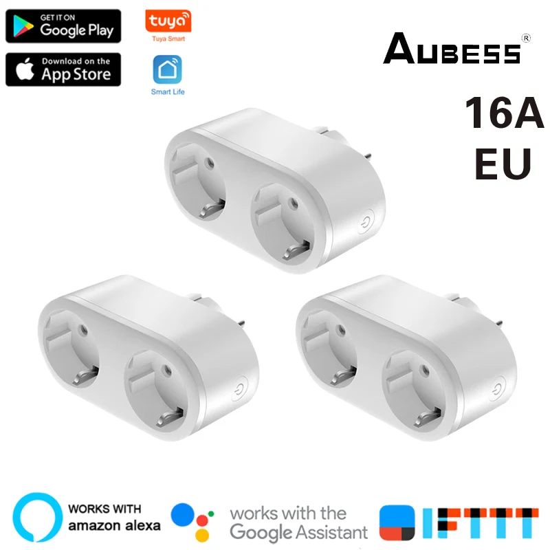

Евророзетка Aubess 2 в 1 с поддержкой Wi-Fi, 16 А