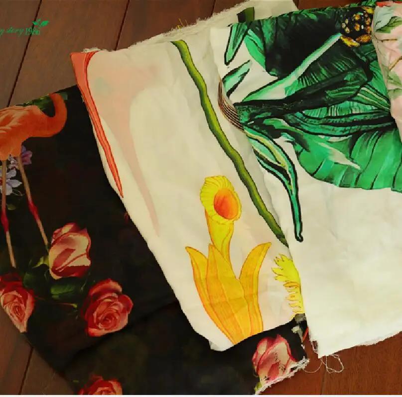 Крепдешин новейшие цветные перья цифровой струйный крепдешин шелковая ткань