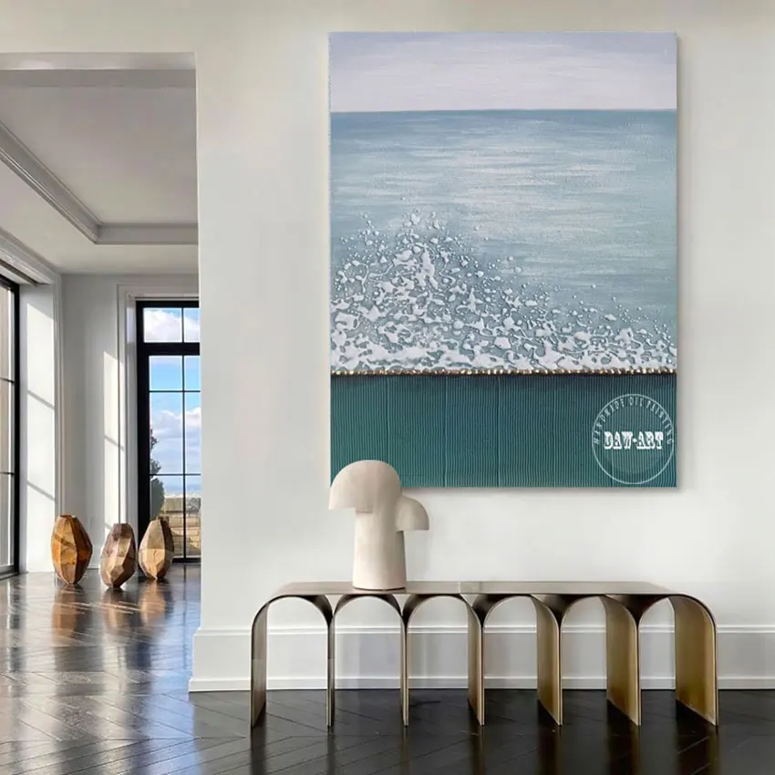 

Лидер продаж 2022, Новое поступление, красивое искусство, морская волна, ручная роспись, масляная живопись на холсте, украшение комнаты без ра...