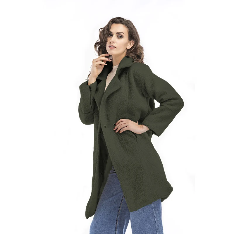 Новая модная черная негабаритная зимняя куртка с отворотами и пуговицами на