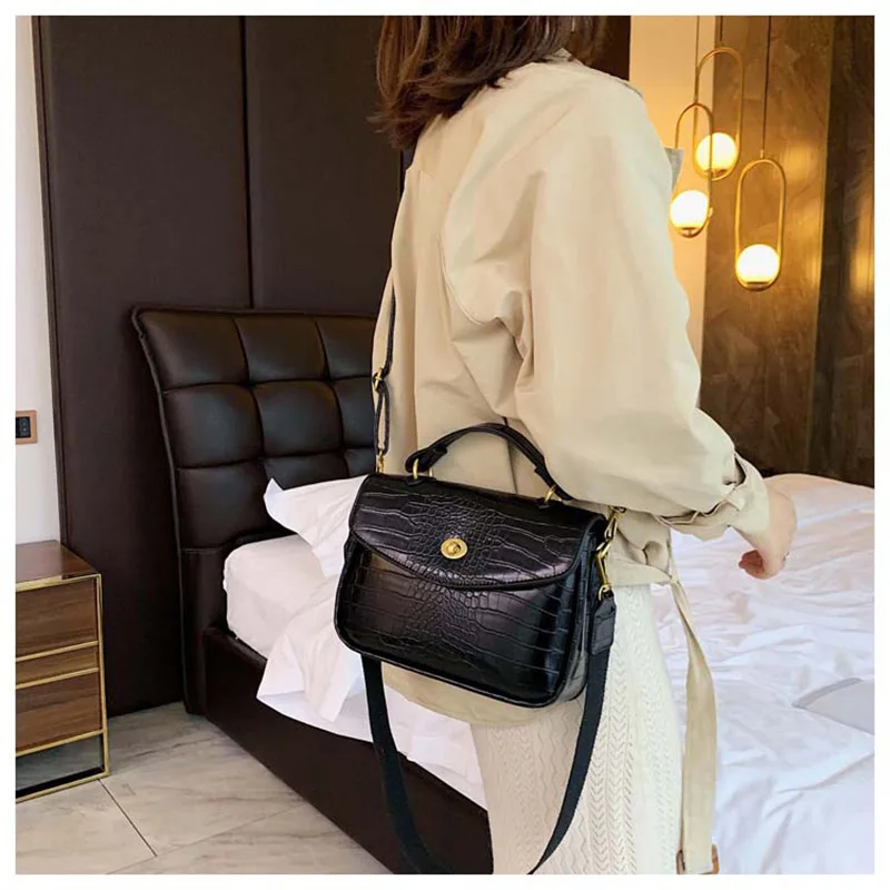 Женские дизайнерские сумки с широкими лямками винтажные роскошные аллигатора из