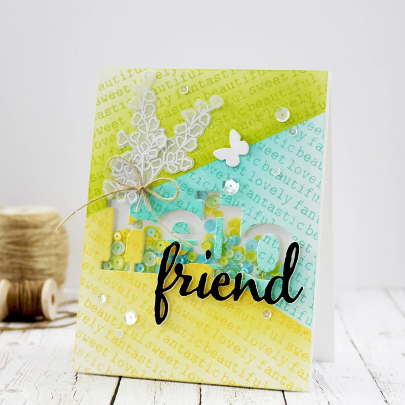 Hello Word штампы для создания карт Скрапбукинг металлические резки Новинка