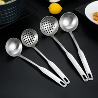 thickened creative household stainless steel hot pot spoon extended soup spoon leaky spoon kitchen utensils set