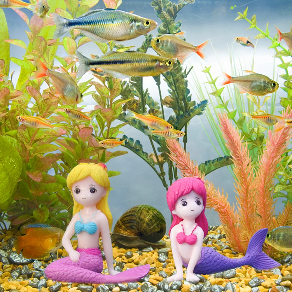 Милая Миниатюрная модель русалки украшение для торта Мультяшные Аниме фигурки