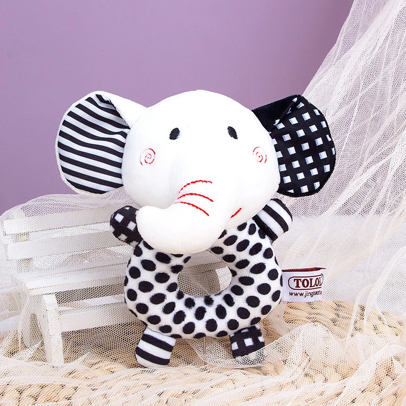 

1PCS Newborn Baby Toys 0-36 Mon Cartoon Animal Baby Plush Rattle Mobile Bell Toy Infant Toddler Early Educational Toys Dropshipp