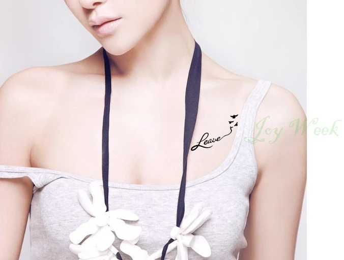 Водонепроницаемая Временная наклейка для татуировки Сексуальная Талия буквы