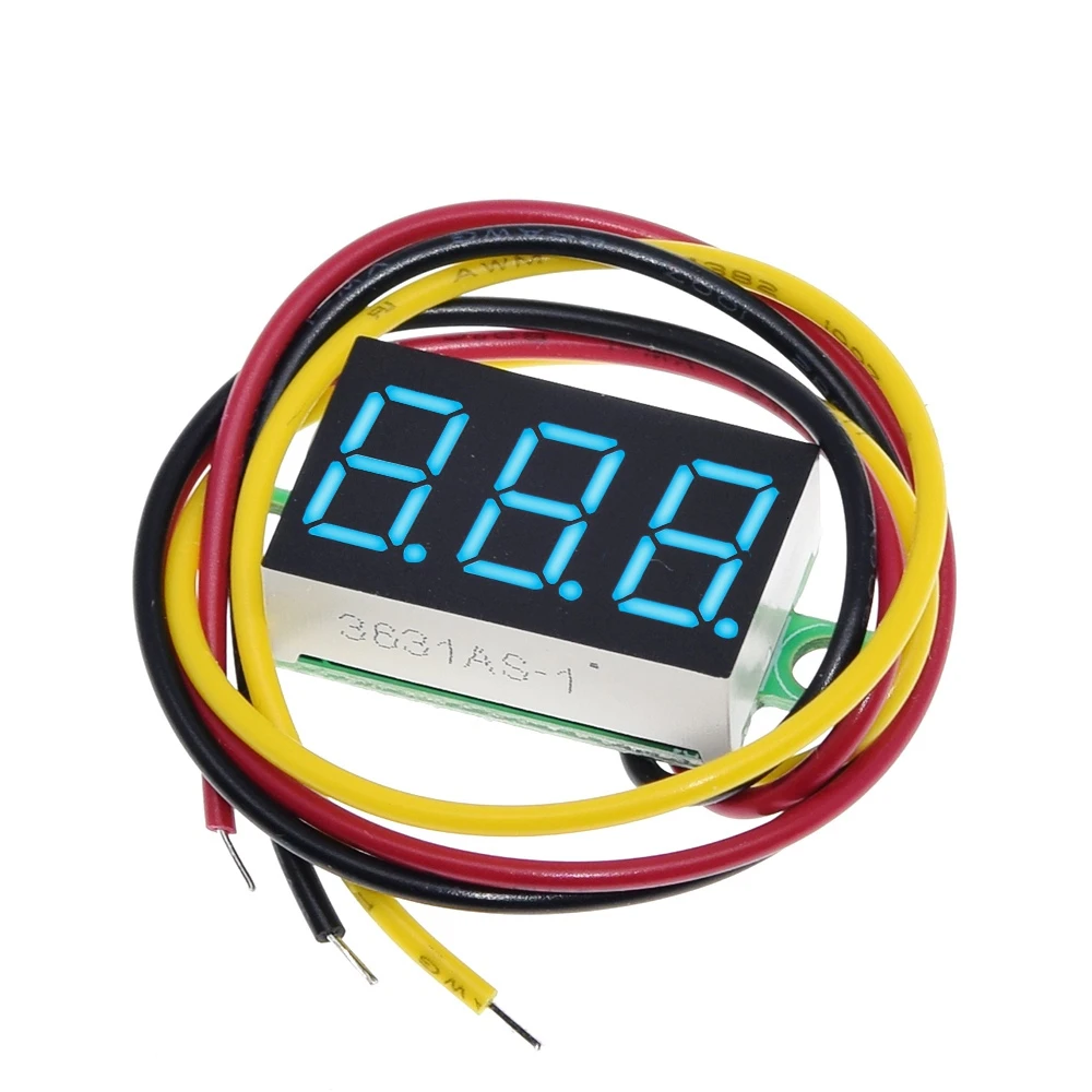 Цифровой вольтметр arduino 0 36 дюйма красный зеленый синий 0-100 в 3-линейный с