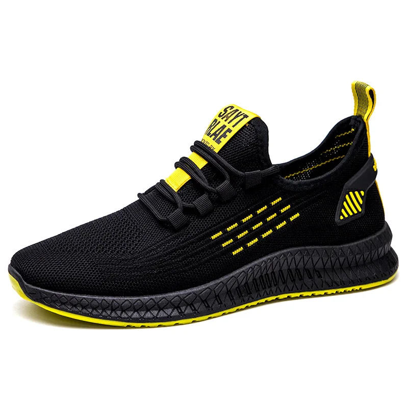 

Fashion Sneakers Men Vulcanized Shoes Mesh Trainers Air Mesh Breathable Lightweight black Shoes Men Footware Tenis Masculino