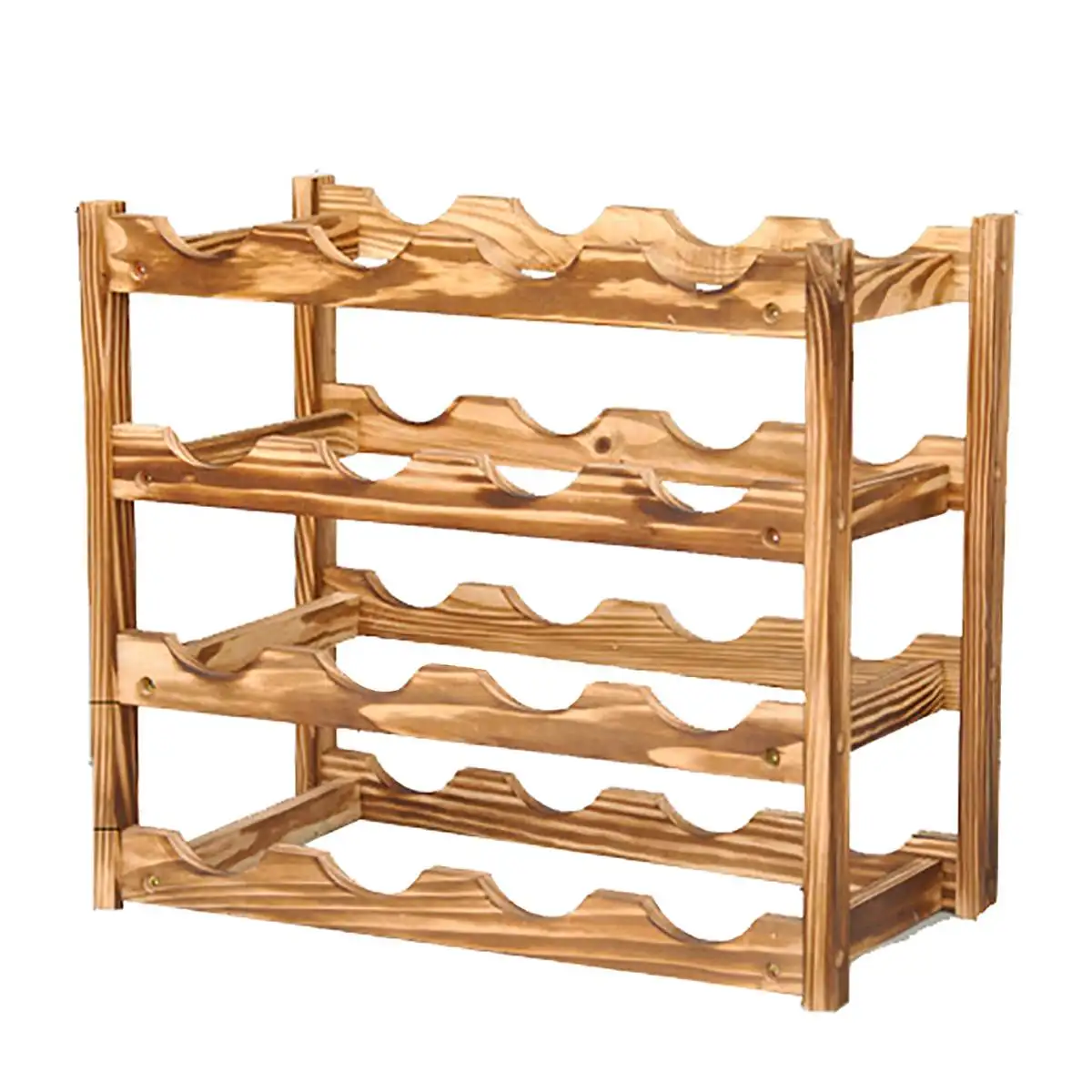 

Standing Wooden Wine Rack Organizer 8/16 Bottles Home Bar Party Display Glass Holder Shelf Decoration Red Wine Storage Rack