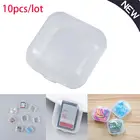 1 шт.лот маленькие квадратные прозрачные пластиковые коробки для хранения ювелирных изделий, отделочный контейнер, упаковочная коробка для хранения сережек, колец